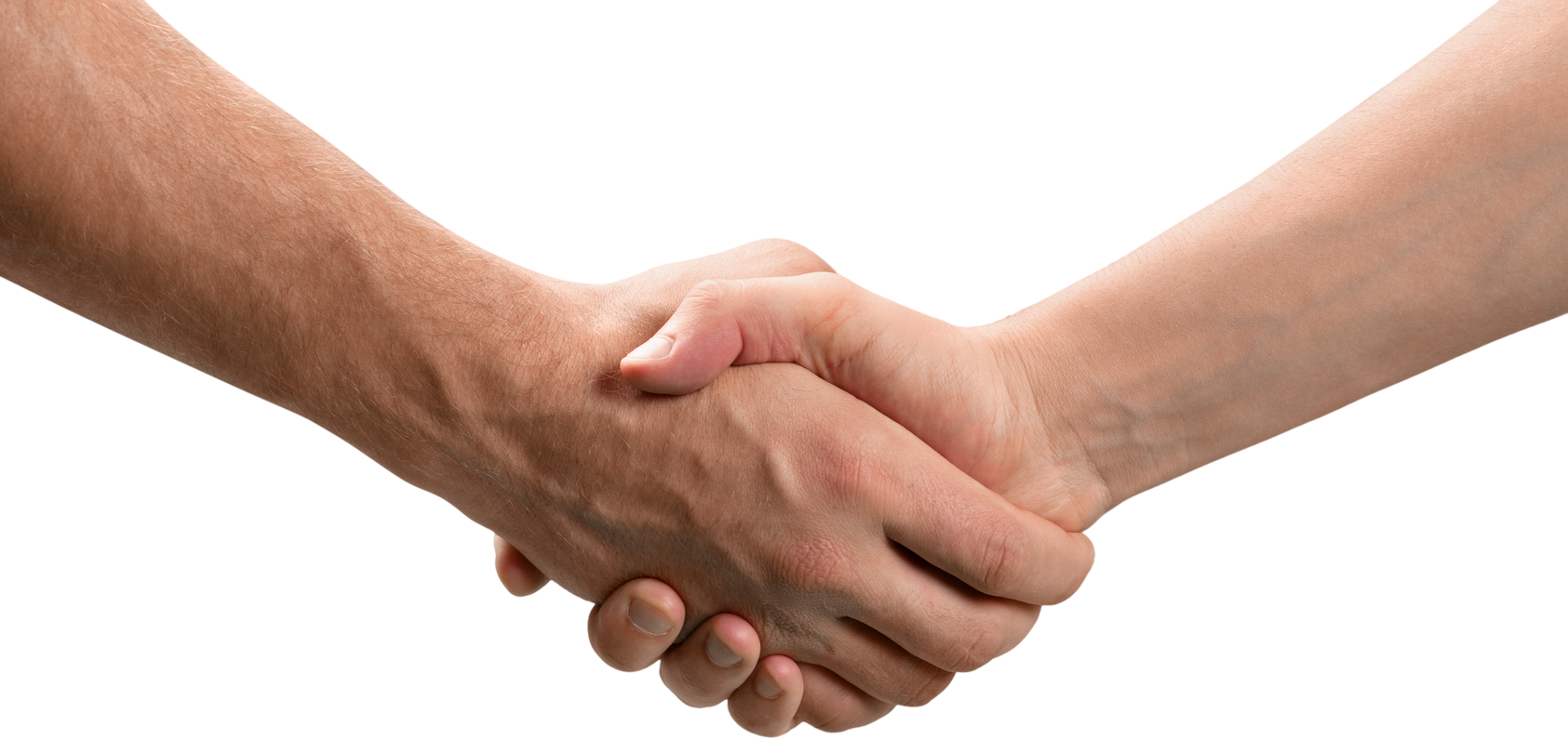 Closeup of Two Men Shaking Hands